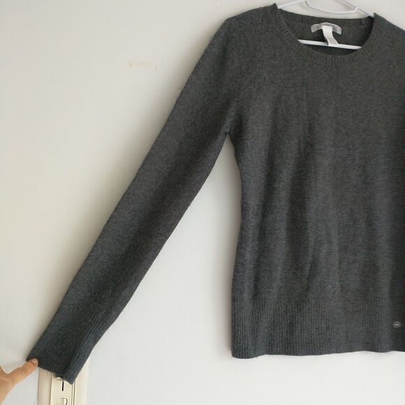 Newton Buying Company Sweater Pullover Womens L/S*Gray Lambswool Angora Luxury - Picture 2 of 8